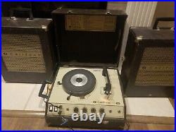 VTG Califone 1925 Professional Dance Portable Record Player & Original Speakers