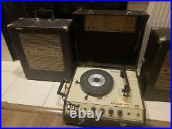 VTG Califone 1925 Professional Dance Portable Record Player & Original Speakers