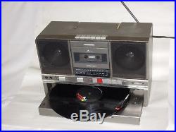 VTG Panasonic SG-J500 Boombox AM/FM Radio Record Player Cassette TESTED WORKS