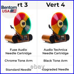 Vert Vertical Vinyl Record Player FM Radio, Bluetooth, AUX, USB Alarm Clock