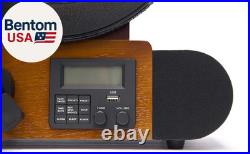 Vert Vertical Vinyl Record Player FM Radio, Bluetooth, AUX, USB Alarm Clock