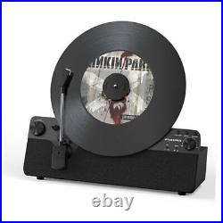 Vertical Automatic Record Player Bluetooth, Belt Drive Vinyl Vertical Black