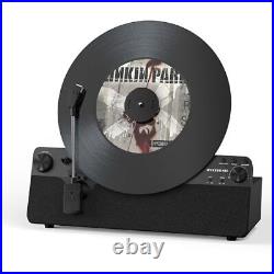 Vertical Automatic Record Player Bluetooth, Belt Drive Vinyl Vertical Black