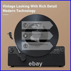 Vertical Automatic Record Player Bluetooth, Belt Drive Vinyl Vertical Black