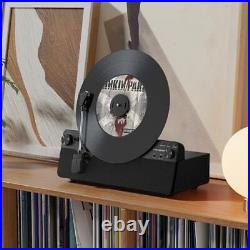 Vertical Automatic Record Player Bluetooth, Belt Drive Vinyl Vertical Black