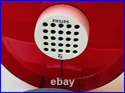 Very Rare Vintage Philips UFO 303 Record Player Red Portable Turntable 70s