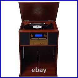 Victor Boyleston 7-in-1 3-Speed Turntable Music Center with Album Storage & AM/FM Victor Boyleston 7-in-1 3-Speed Turntable Music Center with Album Storage & AM/FM