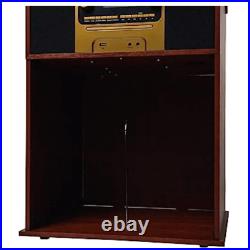 Victor Boyleston 7-in-1 3-Speed Turntable Music Center with Album Storage & AM/FM