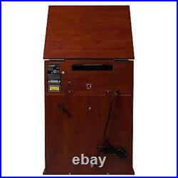 Victor Boyleston 7-in-1 3-Speed Turntable Music Center with Album Storage & AM/FM