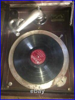 Victor Victrola Talking Machine Phonograph VV-IX Hand Crank Record Player -Works