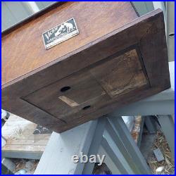 Victor Victrola VV-1V Antique Phonograph Record Player Oak Parts Or Repair Nice