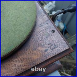 Victor Victrola VV-1V Antique Phonograph Record Player Oak Parts Or Repair Nice