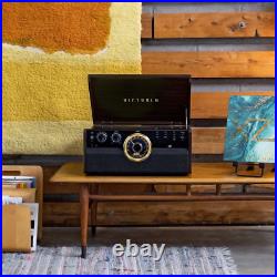 Victrola 6-In-1 Wood Empire Record Player 3-Speed Turntable CD Cassette & Radio