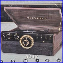 Victrola 6-in-1 Record Player Bluetooth Turntable with Stand New Sealed