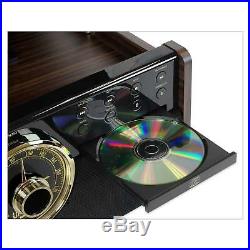 Victrola 6-in-1 Wood Bluetooth Retro Record Player Turntable with Storage Stand