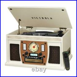 Victrola 8-in-1 Bluetooth Record Player, Built-in Stereo Speakers Turntable