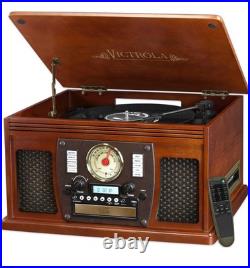 Victrola 8-in-1 Bluetooth Record Player & Multimedia Center, Built-in Stereo Victrola 8-in-1 Bluetooth Record Player & Multimedia Center, Built-in Stereo