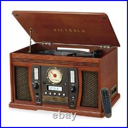 Victrola Aviator 8-in-1 Bluetooth Record Player in Mahogany Factory Direct