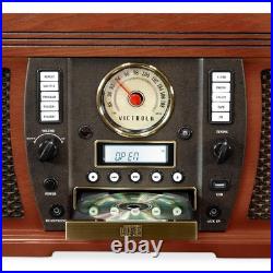Victrola Aviator 8-in-1 Bluetooth Record Player in Mahogany Factory Direct