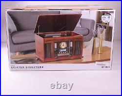 Victrola Aviator Signature 8-in-1 Record Player Vta-754b-mah New Open Box