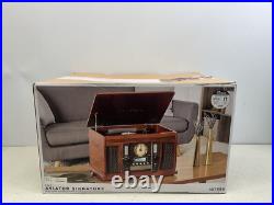 Victrola Aviator Signature Bluetooth 8-in-1 Record Player Mahogany