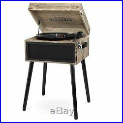 Victrola Bluetooth Record Player Stand with3-Speed Turntable Farmhouse Oatmeal