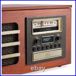 Victrola Ellington Wood Record Player Mahogany