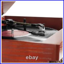 Victrola Ellington Wood Record Player Mahogany