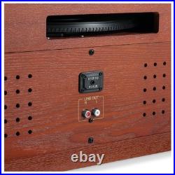 Victrola Ellington Wood Record Player Mahogany