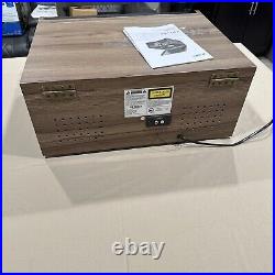 Victrola Empire Mid-Century 6-in-1 Turntable with 3 Speed Record Walnut