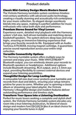Victrola Harmony Turntable System, Bluetooth, Wired Bookshelf Speakers