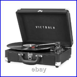 Victrola Journey Bluetooth Suitcase Record Player with 3-Speed Turntable Gray