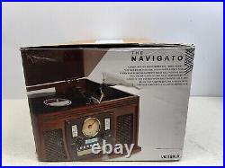 Victrola Navigator 8-in-1 Classic Bluetooth Record Player Mahogany