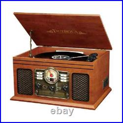 Victrola Nostalgic 6-in-1 Bluetooth Record Player & Multimedia Center with Built Victrola Nostalgic 6-in-1 Bluetooth Record Player & Multimedia Center with Built