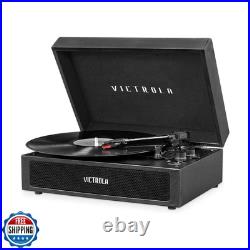 Victrola Parker Bluetooth Suitcase Record Player with 3-speed Turntable, Blac Victrola Parker Bluetooth Suitcase Record Player with 3-speed Turntable, Blac