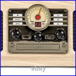 Victrola Quincy 6-in-1 Nostalgic Record Player Farmhouse Oatmeal