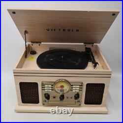 Victrola Quincy Wood Bluetooth Record Player 6in1 Natural VTA-200B-Natural Wood Victrola Quincy Wood Bluetooth Record Player 6in1 Natural VTA-200B-Natural Wood