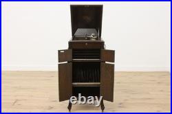 Victrola Record Player Antique Oak Phonograph VV-XI Records #55317