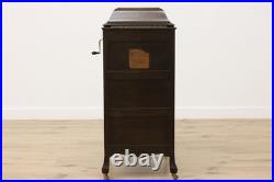 Victrola Record Player Antique Oak Phonograph VV-XI Records #55317