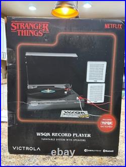 Victrola Stranger Things WSQK Record Player Turntable System With Speakers New