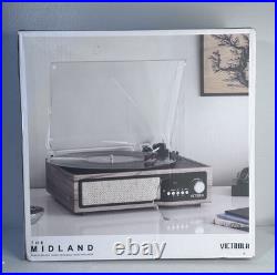 Victrola The Midland VTA-67 3-in-1 Bluetooth Record Player Farmhouse Walnut