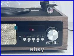 Victrola The Midland VTA-67 3-in-1 Bluetooth Record Player Farmhouse Walnut
