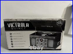 Victrola The Quincy 6-in-1 Bluetooth Record Player & Multimedia Center with B