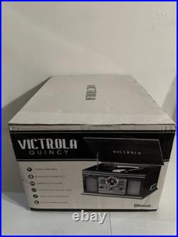 Victrola The Quincy 6-in-1 Bluetooth Record Player & Multimedia Center with B