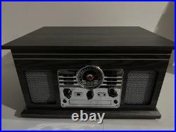 Victrola The Quincy 6-in-1 Bluetooth Record Player & Multimedia Center with B