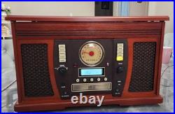 Victrola VTA-600B-ESP 8-in-1 Nostalgic Record Player with Turntable Espresso