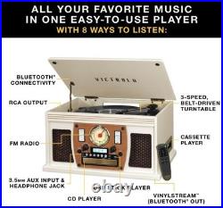 Victrola VTA-600B-ESP 8-in-1 Nostalgic Record Player with Turntable Espresso
