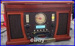 Victrola VTA-600B-ESP 8-in-1 Nostalgic Record Player with Turntable Espresso