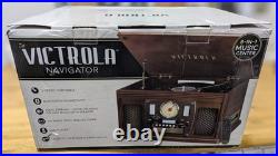 Victrola VTA-600B-ESP 8-in-1 Nostalgic Record Player with Turntable Espresso