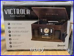 Victrola VTA-600B-ESP 8-in-1 Nostalgic Record Player with Turntable Espresso